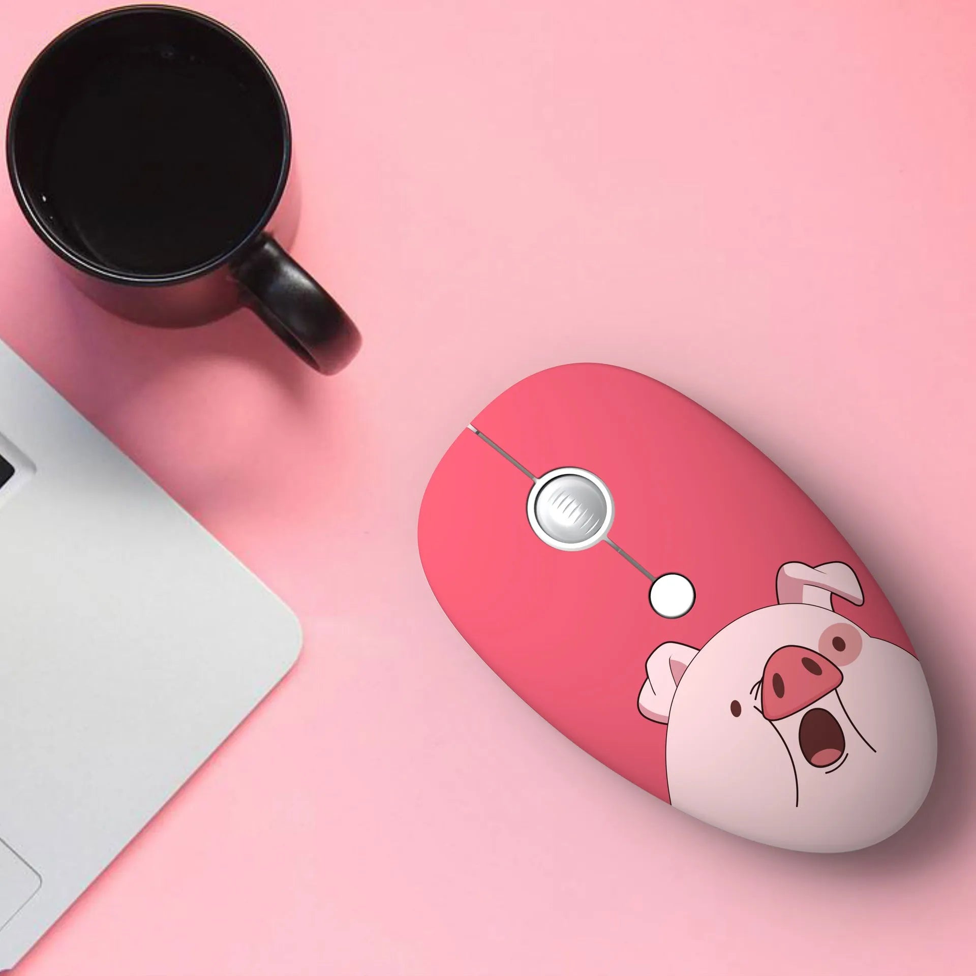 Cartoon wireless mini mouse for laptop in blue rabbit colour with USB receiver