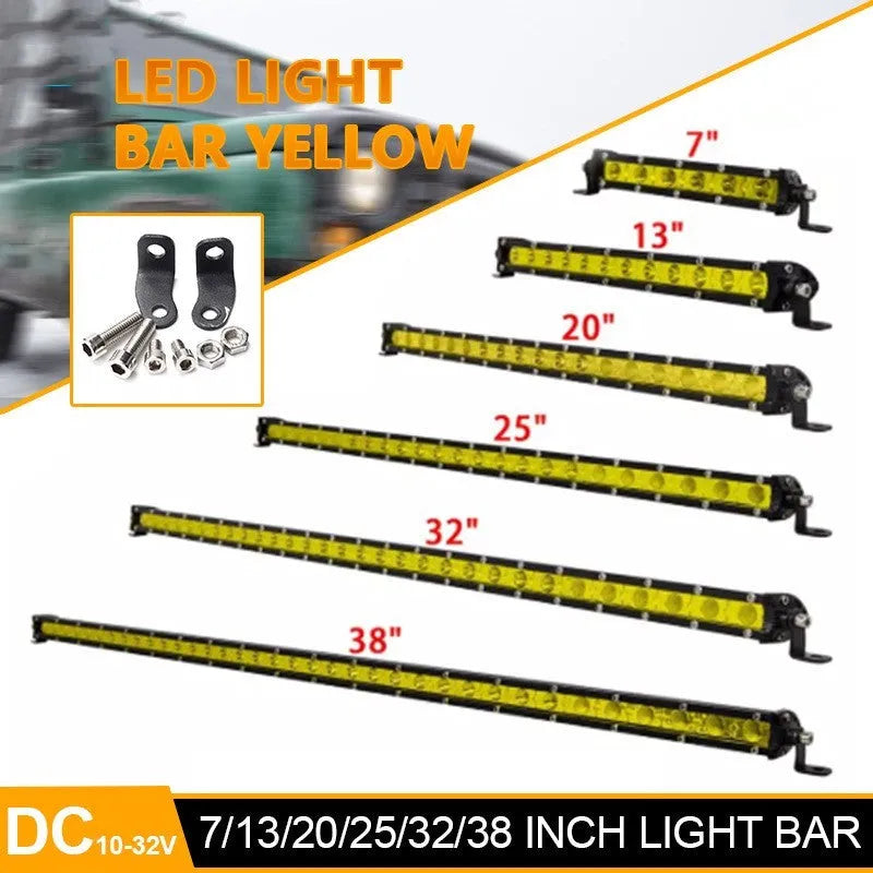 25-inch single row LED light bar for car with aluminium alloy housing