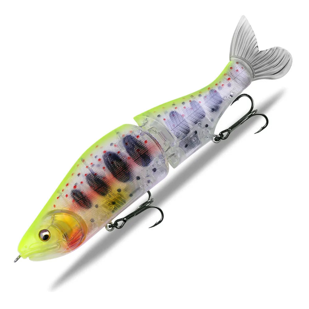 185mm plastic fishing lure with swimming action in assorted colours for bass fishing