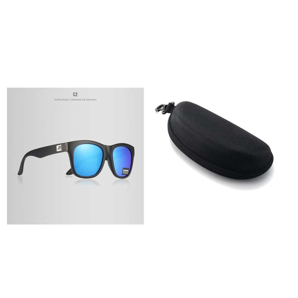 Thickened polarized sunglasses with TAC lenses and PC frame for outdoor UV protection.