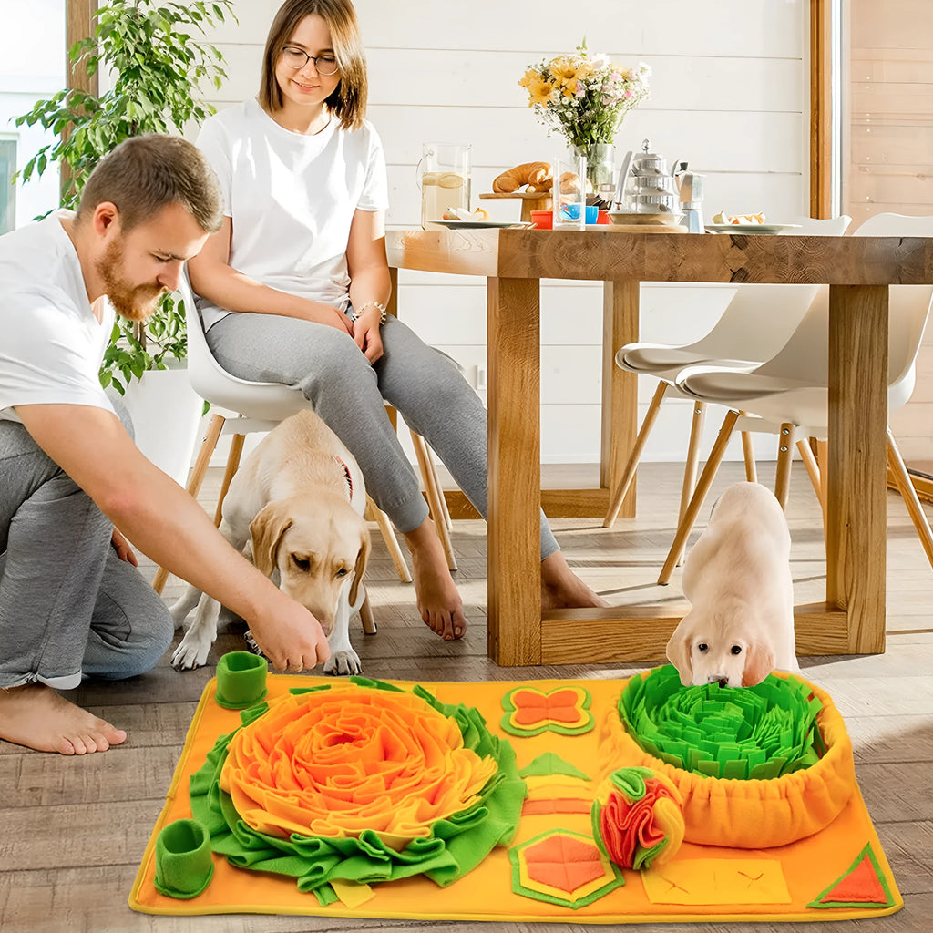 85x50cm polar fleece pet sniffing pad in cushion gift ball colour with treat hiding puzzle design