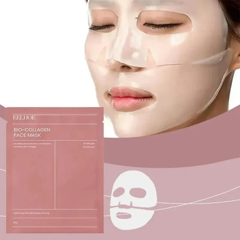 Collagen face mask box of 4 pieces, each 34g, for firming, hydrating and brightening skin