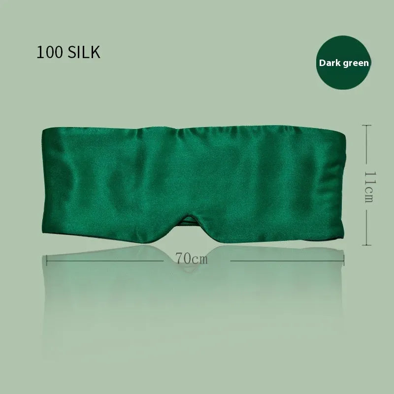 Mulberry silk sleep eye mask showing champagne gold colour option for light blocking comfort