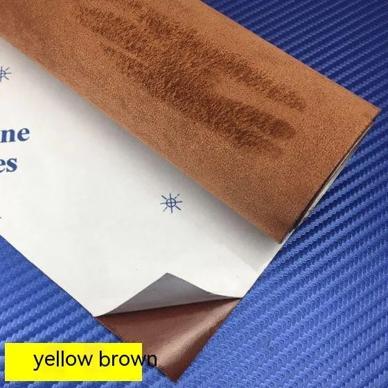 Self-adhesive elastic suede sheet in multiple colours for car interior decoration and furniture modification