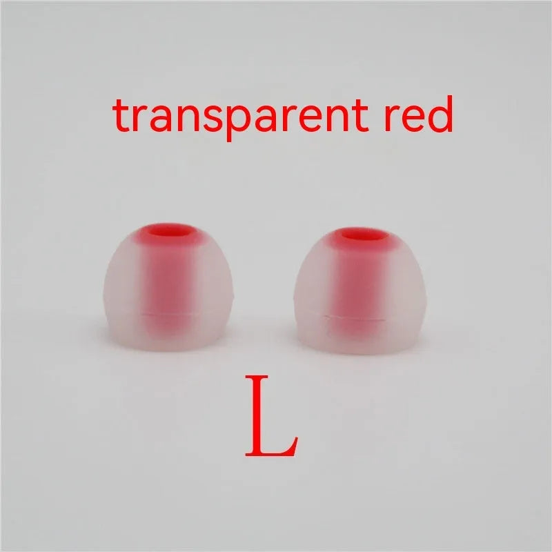 Two-tone silicone earphone sleeves for in-ear headphones with 3.8mm aperture
