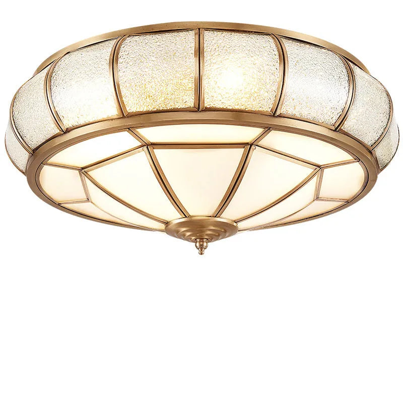 Copper ceiling light American style with tri-colour light source 35cm diameter