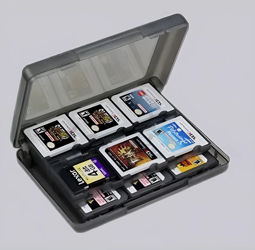 NDS 3DS 28-in-1 Game Card Storage Box in PP case with compact dimensions