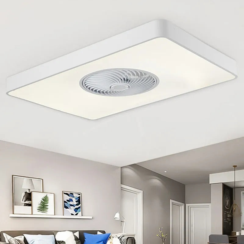 Nordic style ceiling fan light with solid wood blades for living room or bedroom