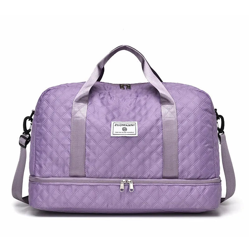 Oxford cloth leisure travel bag with 36-55L capacity in a street style design, shown in a selected colour.
