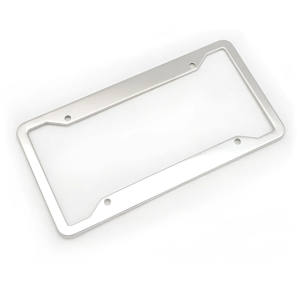 Stainless steel aluminium alloy licence plate frame in four colour options.
