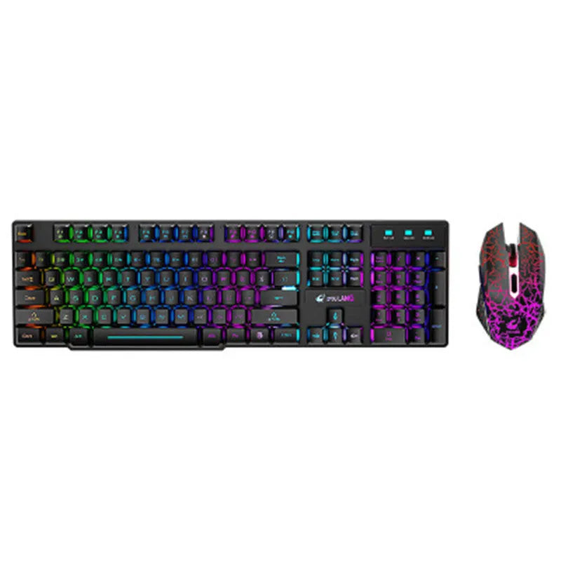 T3 wireless charging keyboard and mouse set with backlit keys and ergonomic design