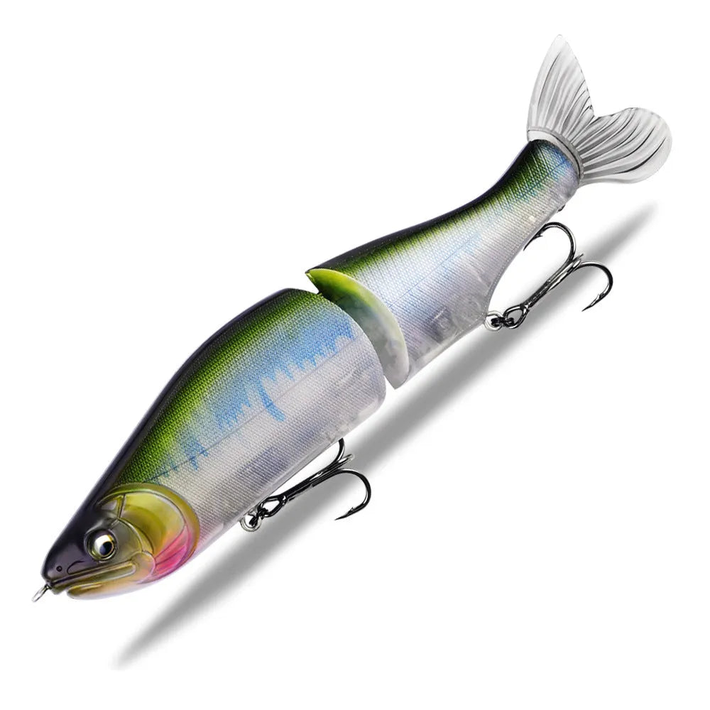 185mm plastic fishing lure with swimming action in assorted colours for bass fishing