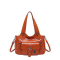 Sentong Qin large capacity horizontal square shoulder bag in PU, black colour option