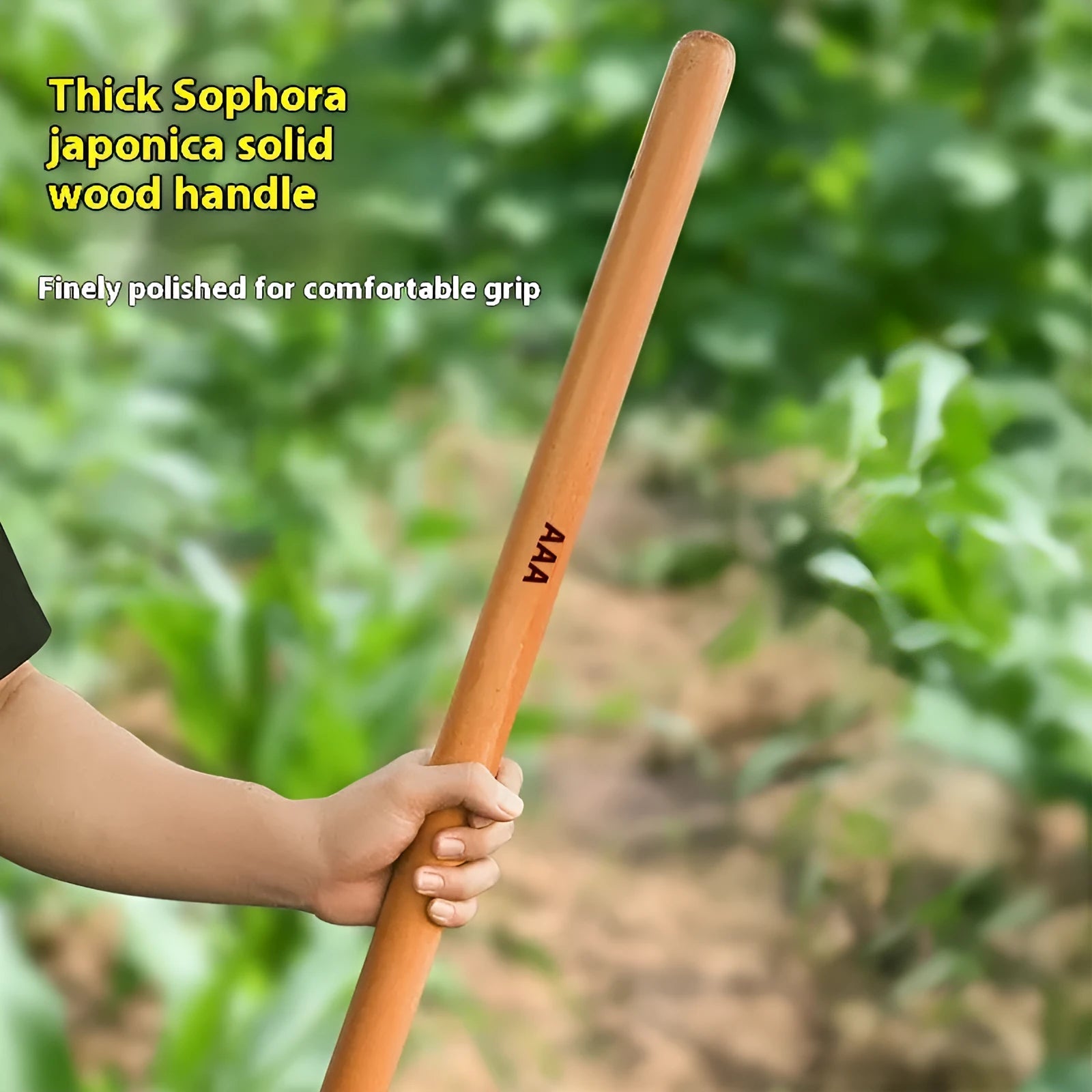 Locust wood axe handle replacement in multiple sizes for log axes, sickles, and hoof hoes