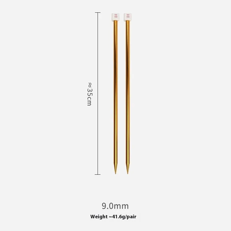 Crochet hook set showing 14 different sizes from 2.0mm to 10.0mm with lengthened design and caps