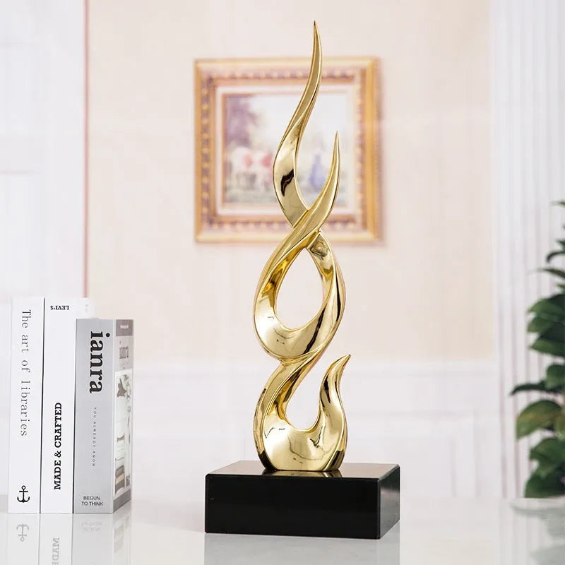 High-rise festival decoration ornament in resin and plastic with a modern simple design.