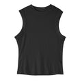 Summer fitness vest in white or black with loose fit and quick-dry properties