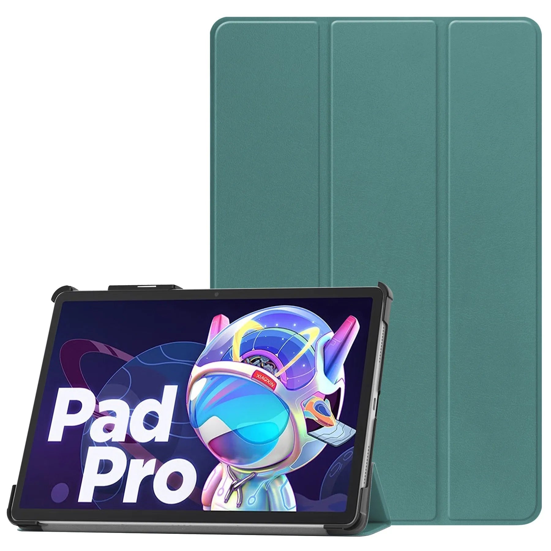 Lenovo Tab P12 tablet protective case in apricot colour with a three-fold stand opened