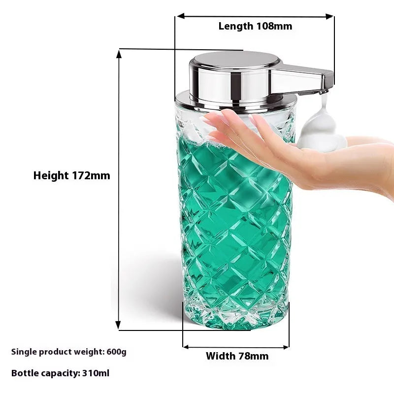 Automatic sensing soap dispenser with PET plastic shell and silver plating finish