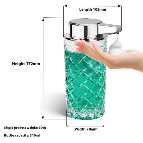 Automatic sensing soap dispenser with PET plastic shell and silver plating finish