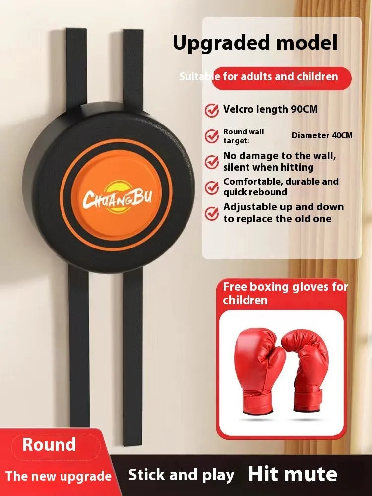 Wall mounted PU leather boxing sandbag punching target for home fitness training