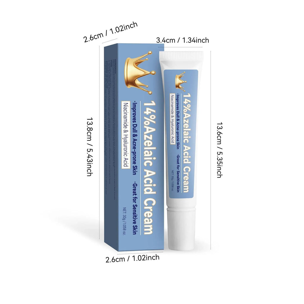 Azelaic acid cream 30g tube in blue packaging with FPA035 label for general skin care treatment.