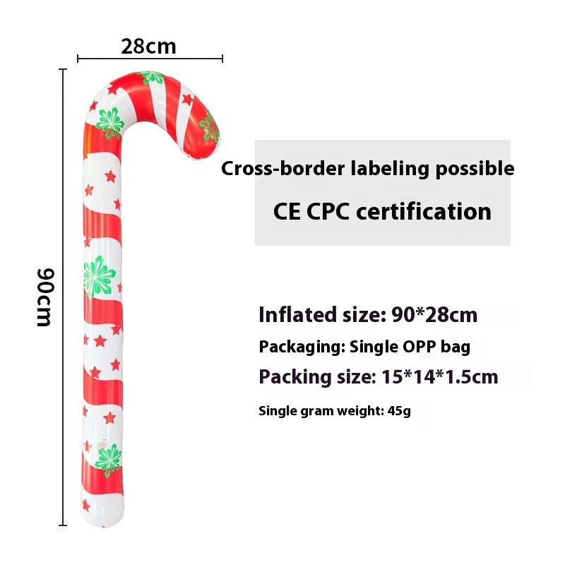 Inflatable PVC Christmas ball decoration for outdoor garden use with hand pump