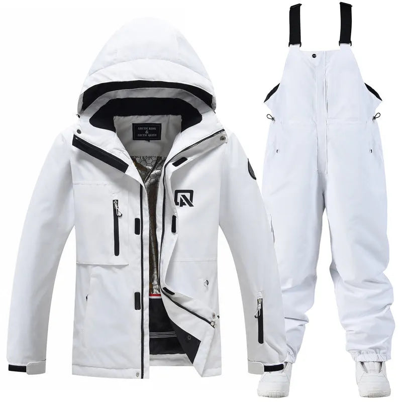 Unisex winter ski suit set with jacket and trousers for snow sports