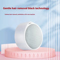 White plastic nano glass epilator and foot grinder 2-in-1 device for body hair removal