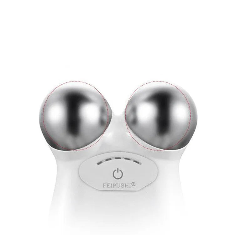 HS-858 microcurrent facial lifting device in pink or white colour measuring 106mm × 65mm × 38mm