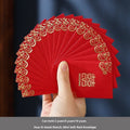 Assorted mini red packets for wedding lucky money in Chinese style paper design with seal closure