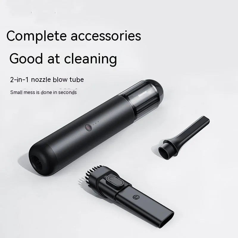 BASEUS A3 wireless car vacuum cleaner in black or silver with Type-C charging port