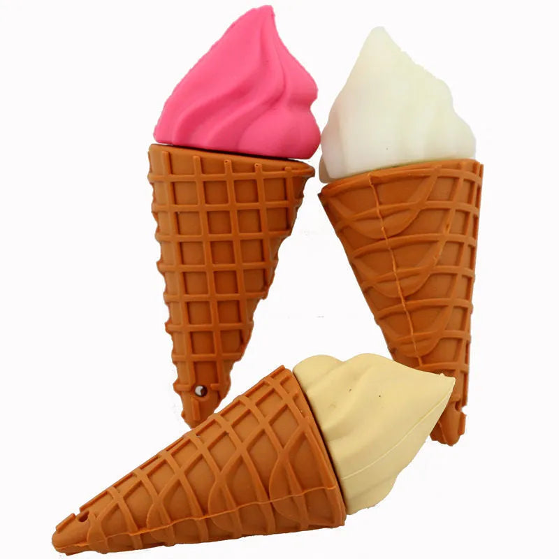 Cute mini ice cream shaped USB flash drive in pink colours