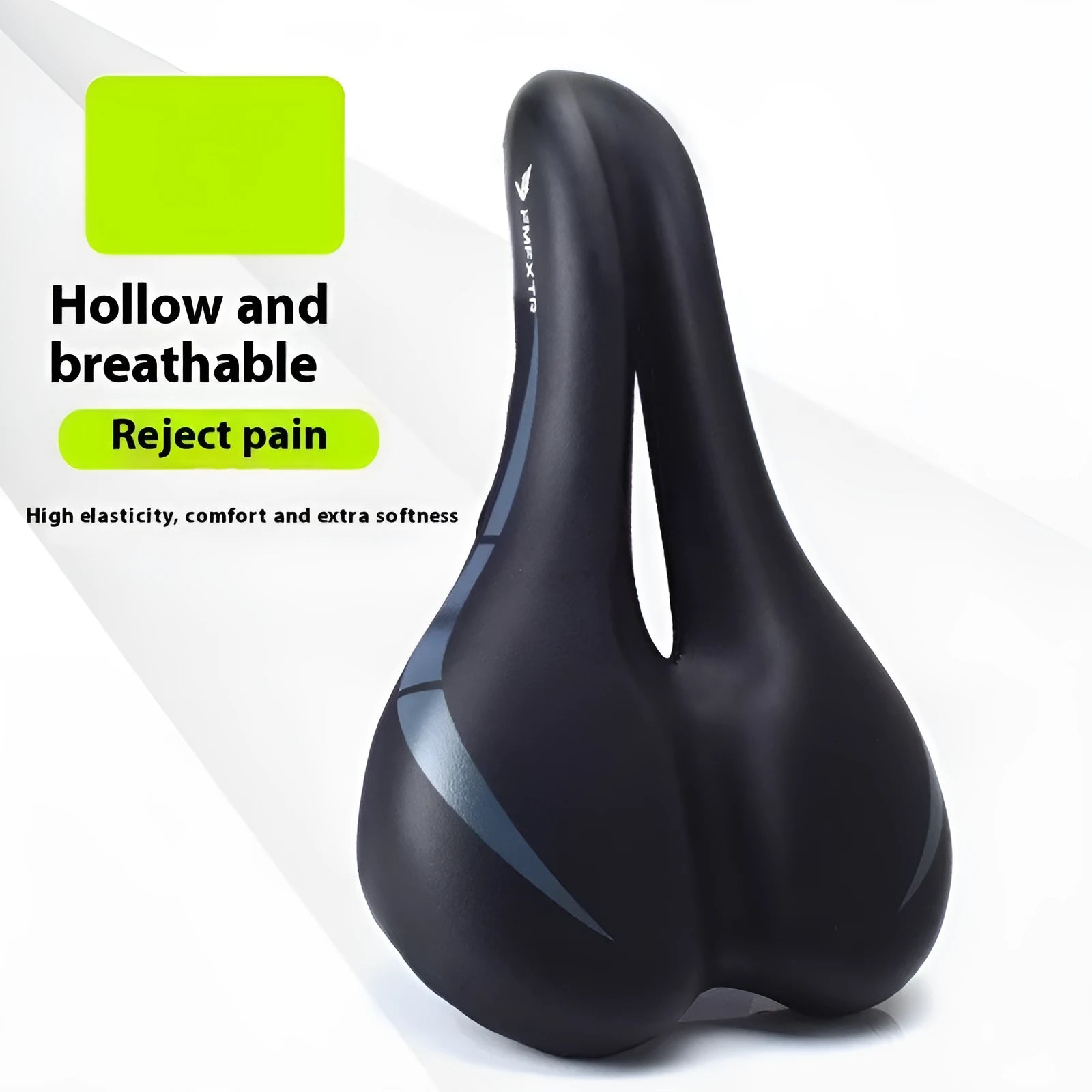 Bicycle saddle cushion with hollow centre design for double rail seat posts in 3147 colour