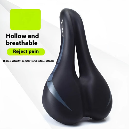 Bicycle saddle cushion with hollow centre design for double rail seat posts in 3147 colour
