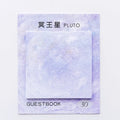 Square sticky notes pad with oil painting planet designs measuring 7.3cm x 7.3cm