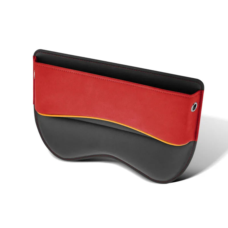 Waterproof leather car seat storage box in beige, black, brown, green or red with pressure-resistant design