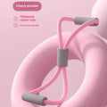 Yoga four-piece fitness set with leg stretching device, yoga ring, pedal tensioner, and figure eight tension rope