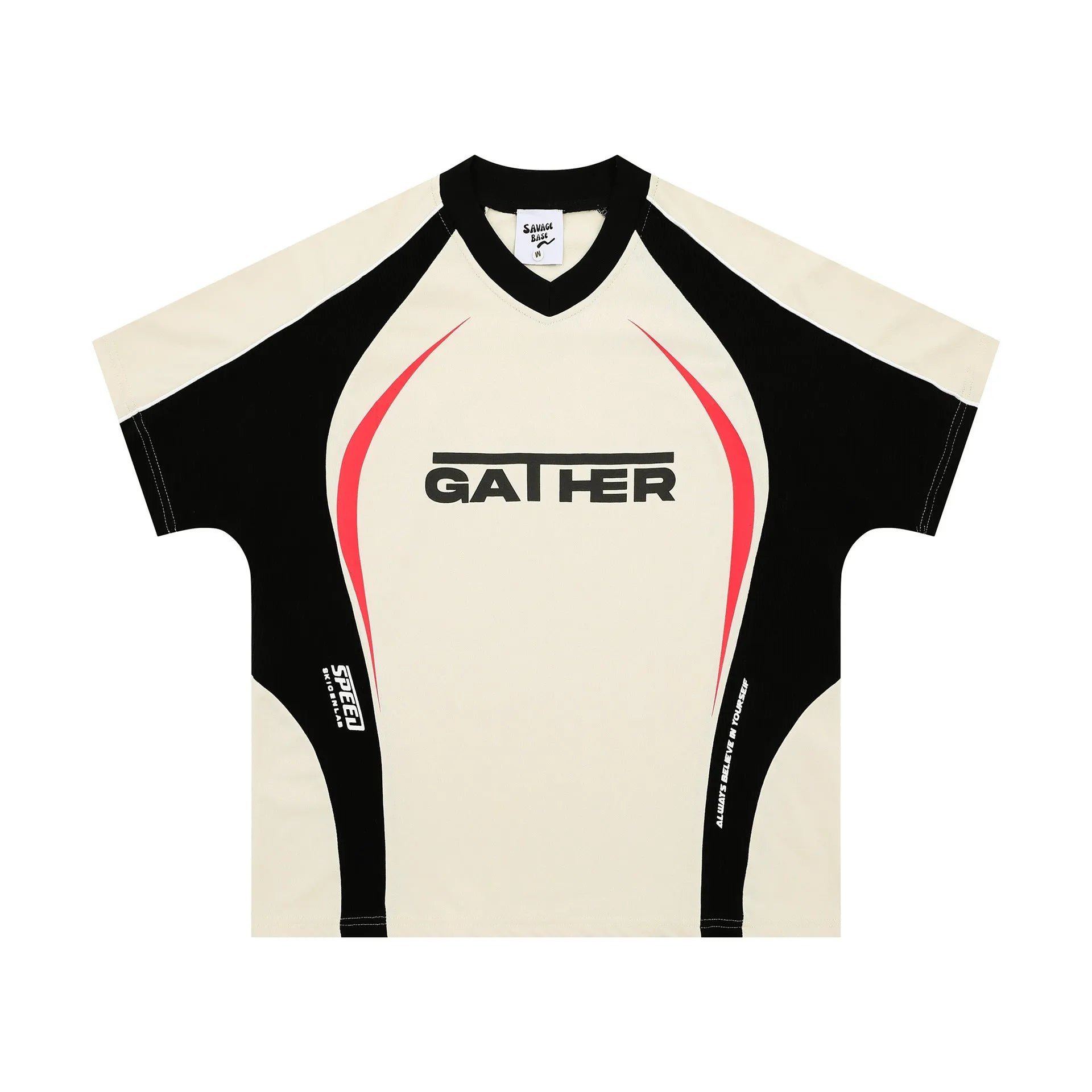 Men's loose fit t-shirt with colour matching letters print in black and apricot options