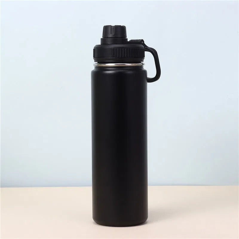 Dopamine colour scheme 710ml stainless steel insulated fitness yoga water bottle with rope