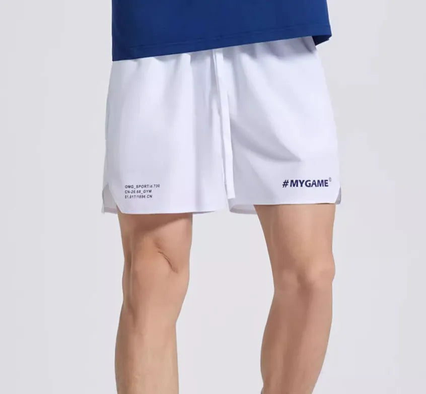 Men's training shorts in polyester spandex blend available in four colours