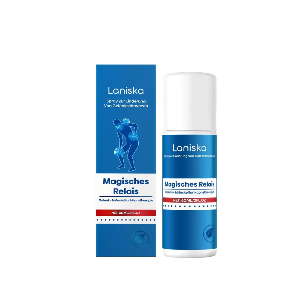 Joint Relief Spray 60ml bottle for soothing joint discomfort and enhancing vitality, universal skin type.
