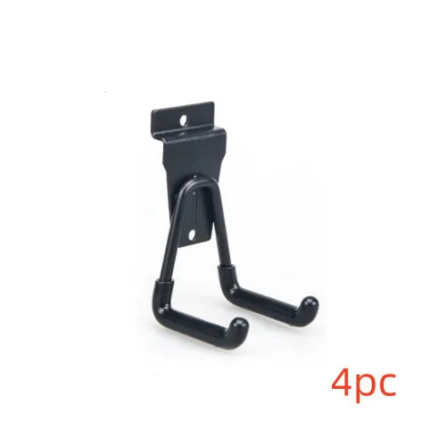 Carbon steel fixed storage hook for wire-wrap board, shown in bright orange
