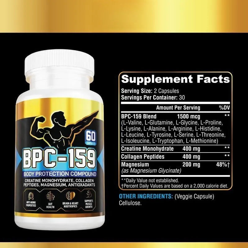 One bottle of body supplements capsules for energy support nutritional supplementation