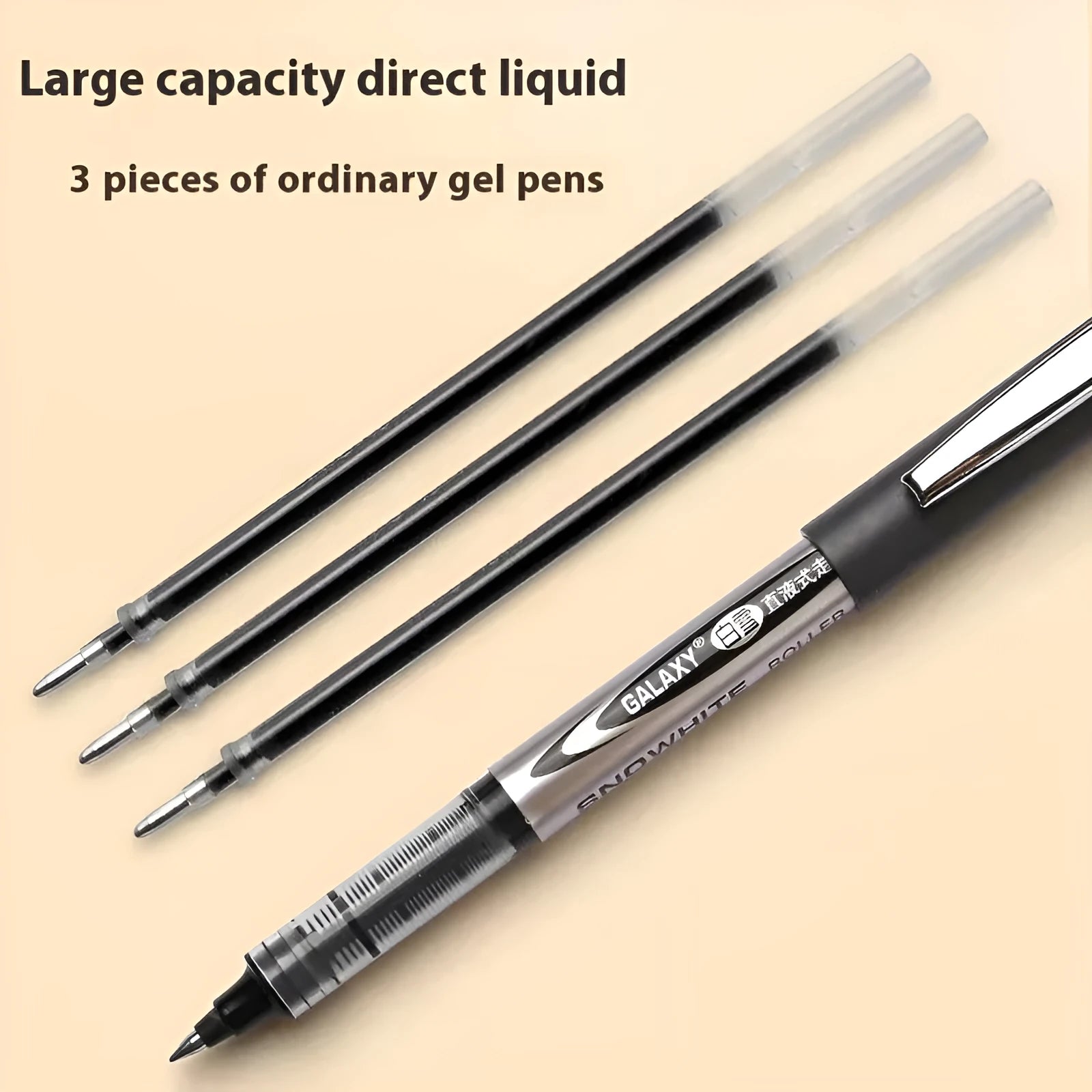 Box of twelve 0.5mm water-based quick-drying signature pens in assorted ink colours.
