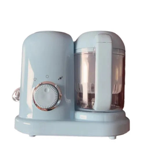 Green baby food processor steamer blender with double mixing blades and 10 litre capacity
