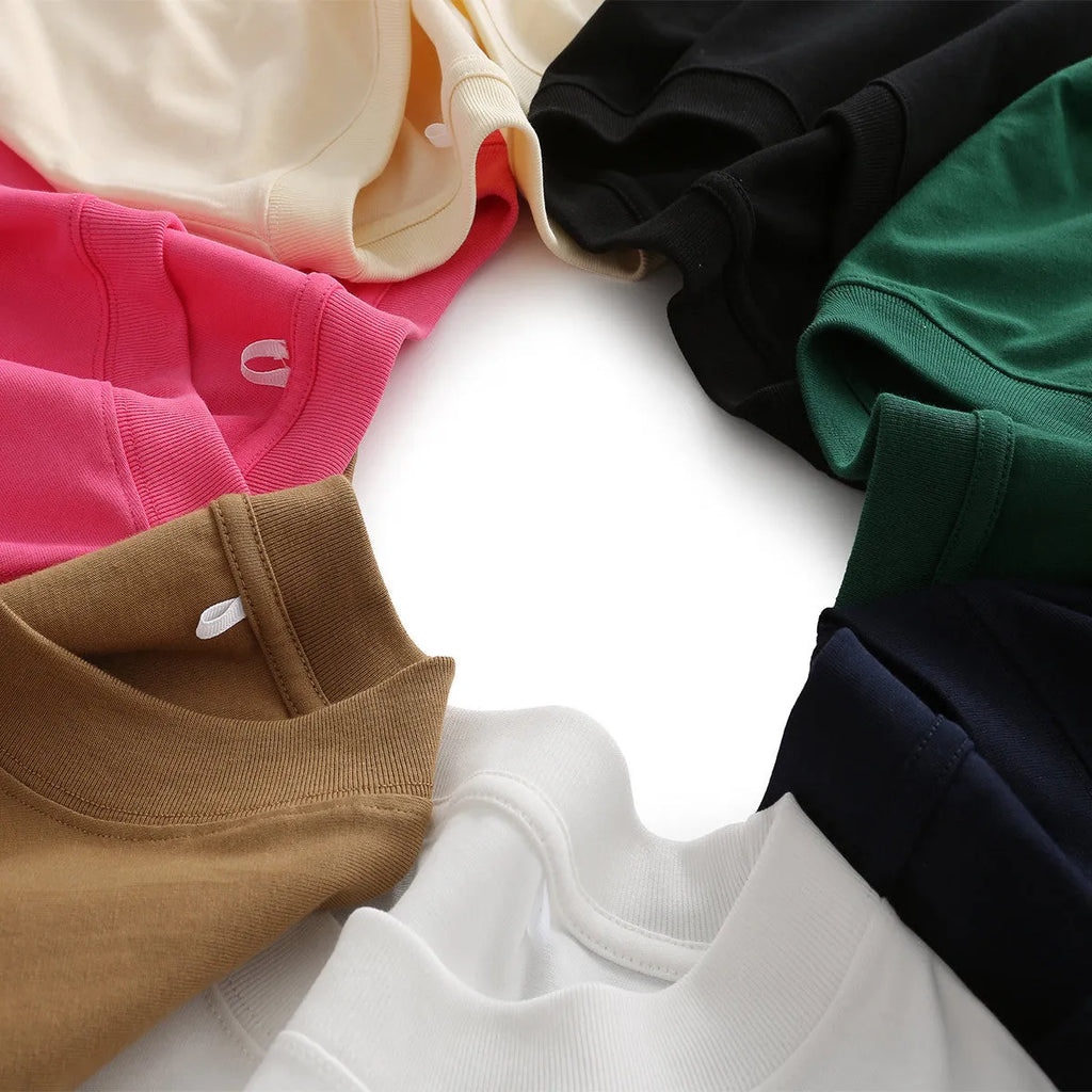 Men's pure cotton short sleeve round neck loose t-shirt in khaki colour