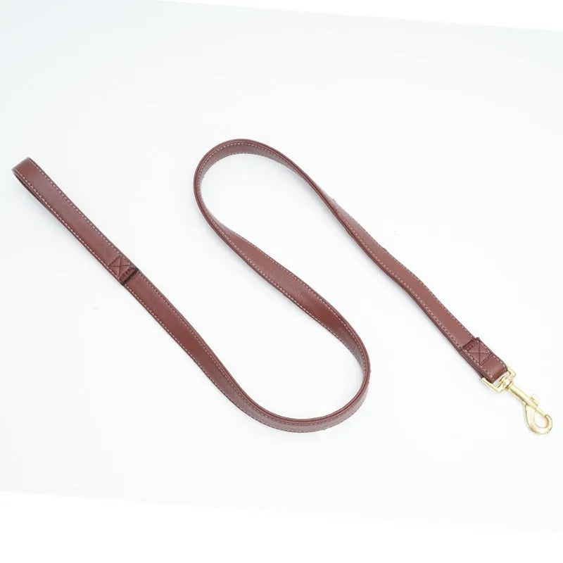 Roran high-grade PU leather pet traction belt in black and maroon colour options
