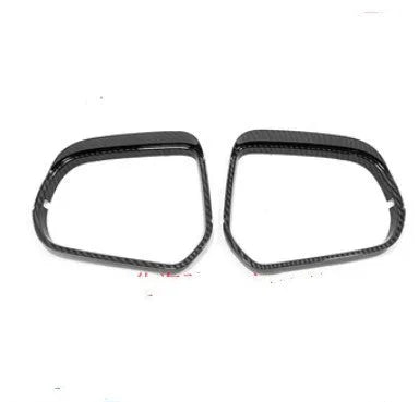 Plastic rearview mirror protection covers in silver and black finishes