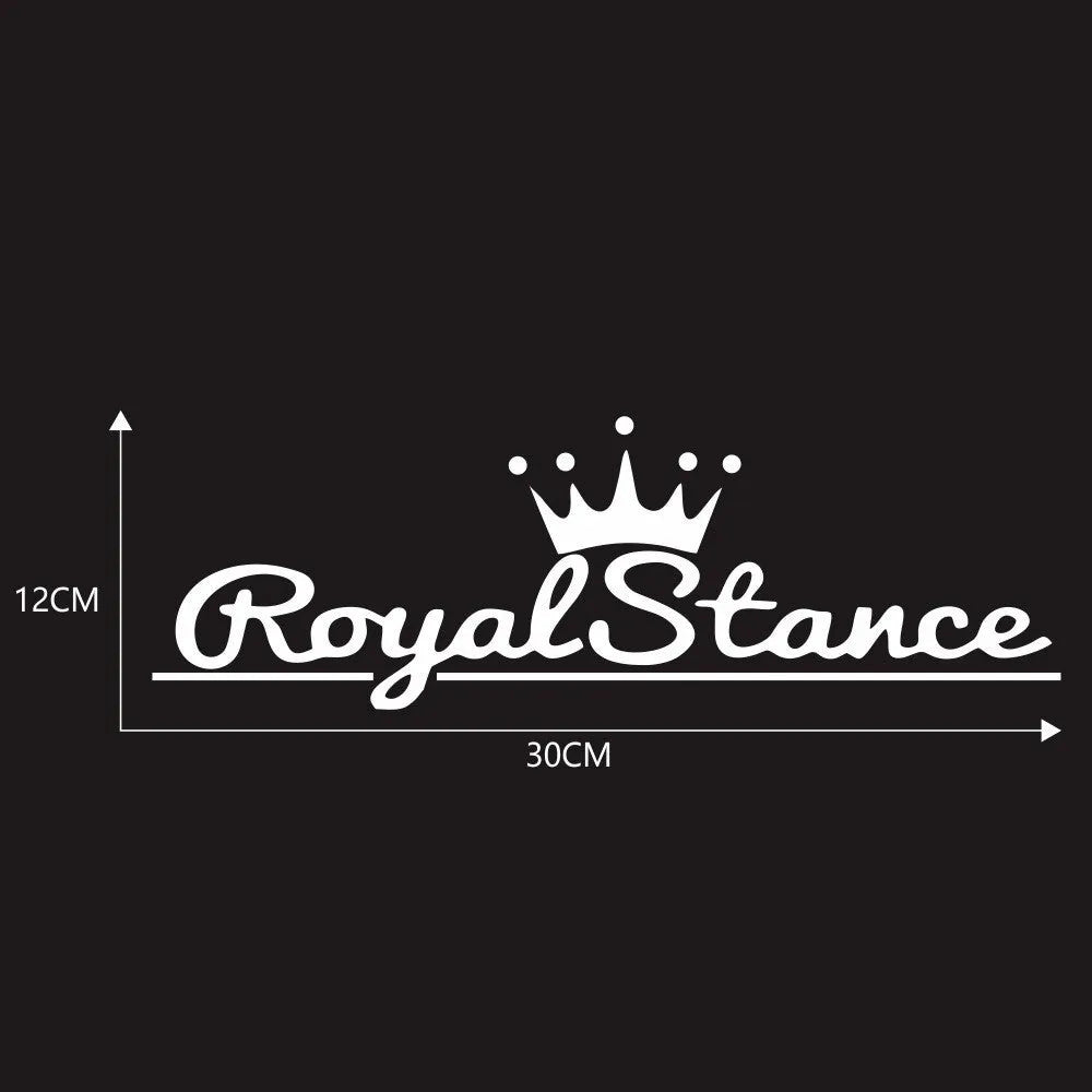 Reflective crown design car sticker measuring 30cm by 12cm for vehicle window and body decoration